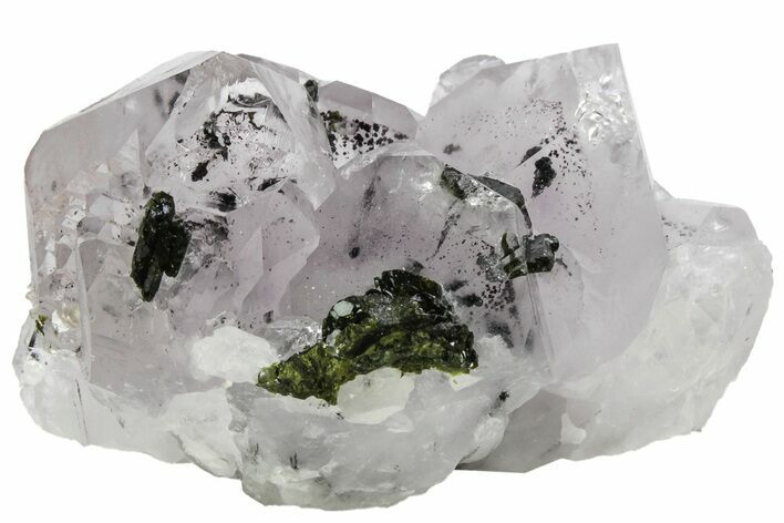 Amethyst Crystal Cluster with Epidote - China #214652